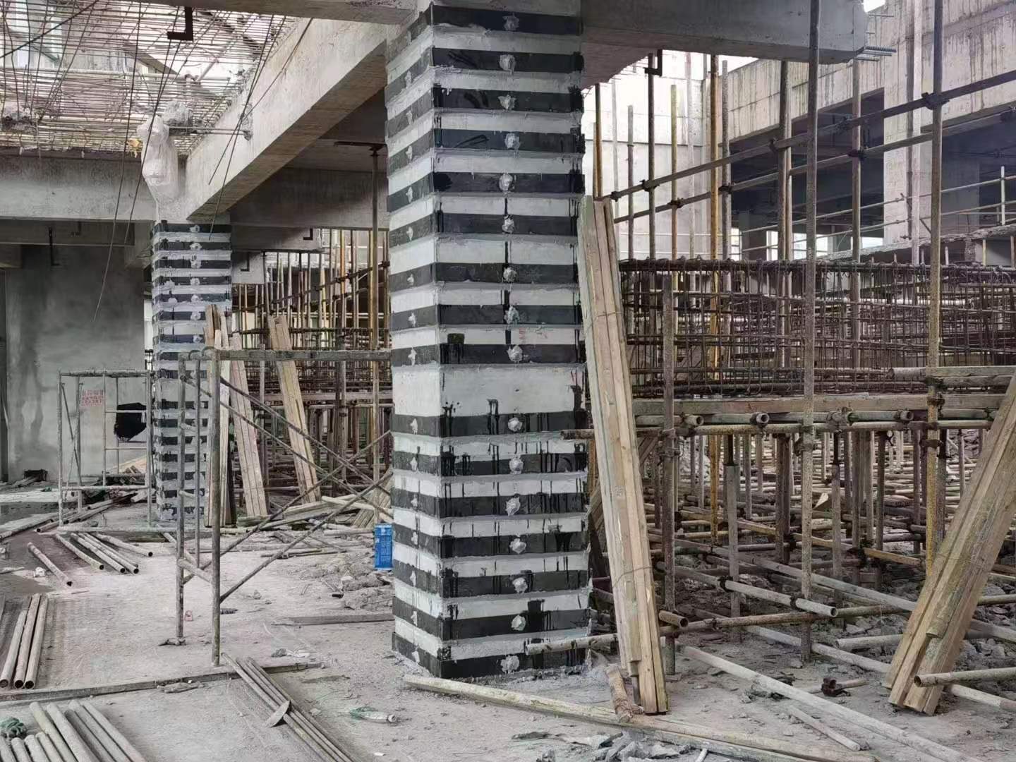 六安柱子包钢加固施工方案